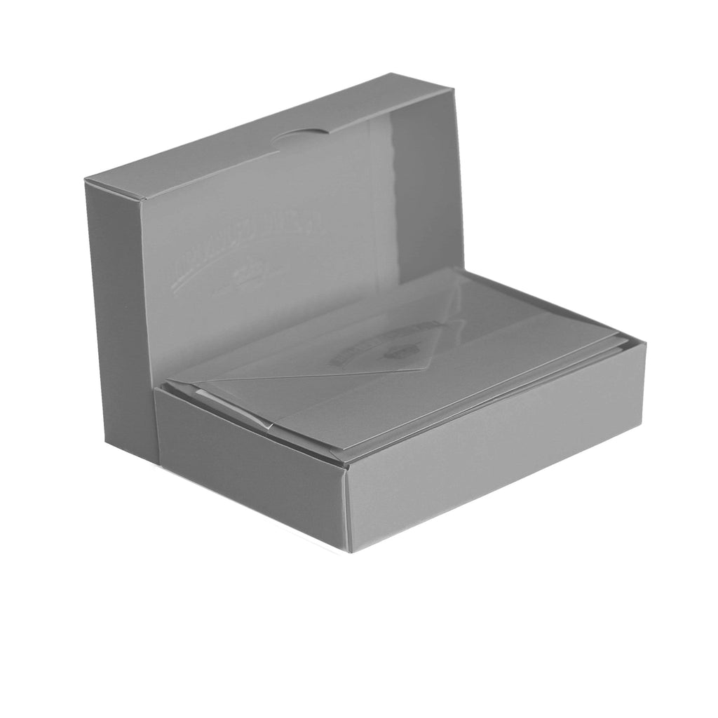 Vellum Stationery Set - Smooth Finish, Flat Card - 3 1/2 x 5 1/2 - Grey