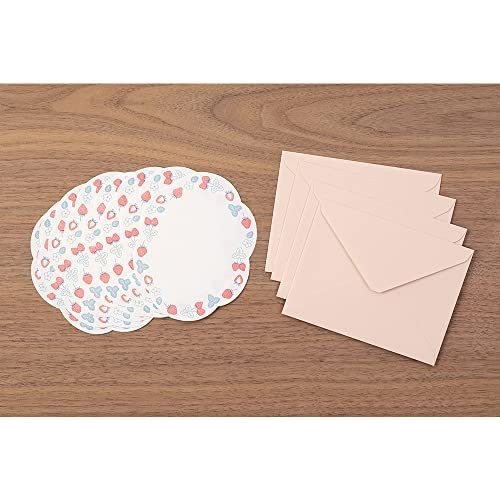 Midori Letterpress Die-Cut Stationery - Strawberry
