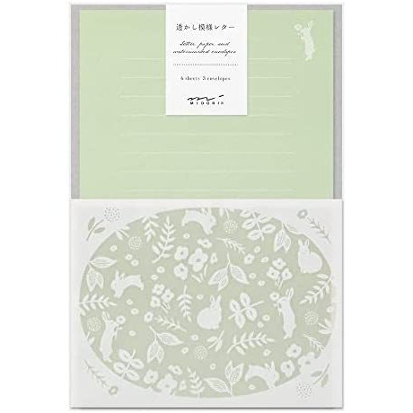 Midori Letterpress Stationery - Rabbit