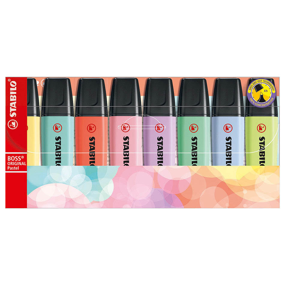 STABILO BOSS Pastel Highlighter Assorted Set of 8