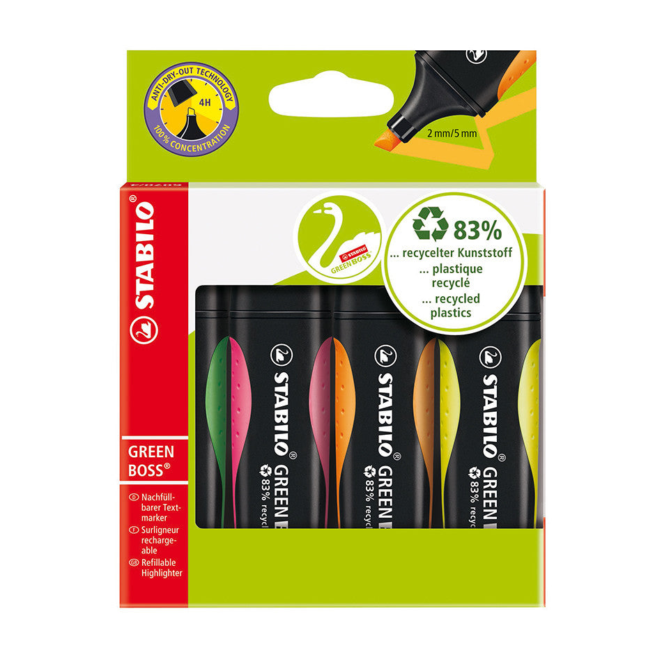 STABILO GREEN BOSS Highlighter Set of 4