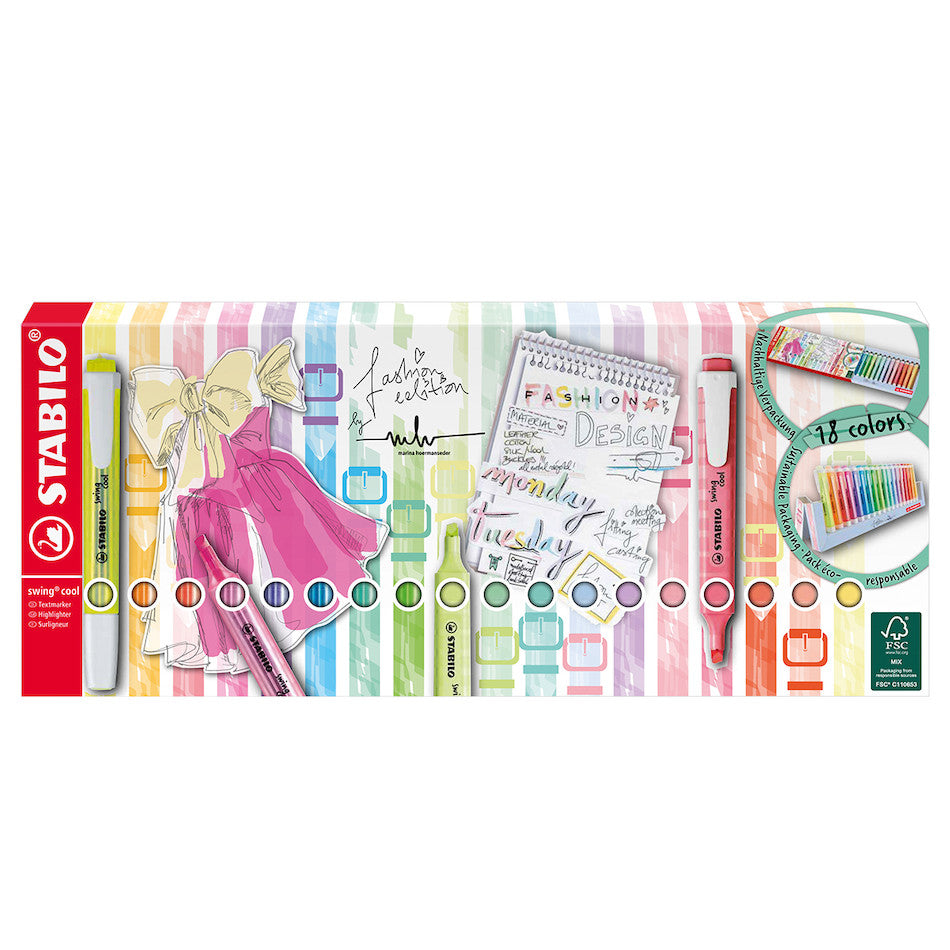 STABILO Swing Cool Highlighter Deskset of 18