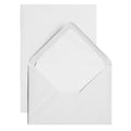 Classic Stationery Set - Laid Finish, Straight Edge - 5 3/4 x 8 1/4 - White