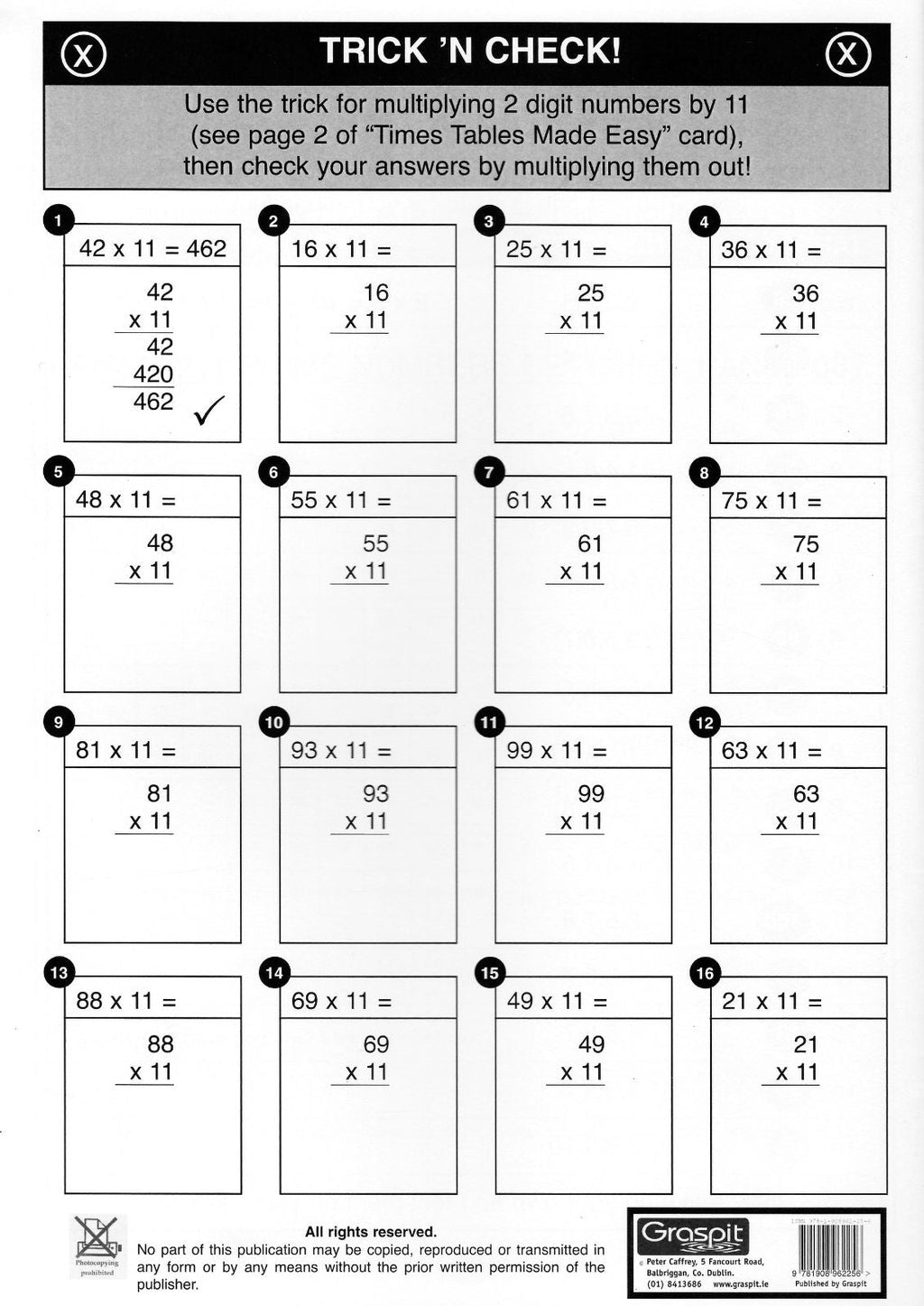 Times Tables Made Easy - Workbook