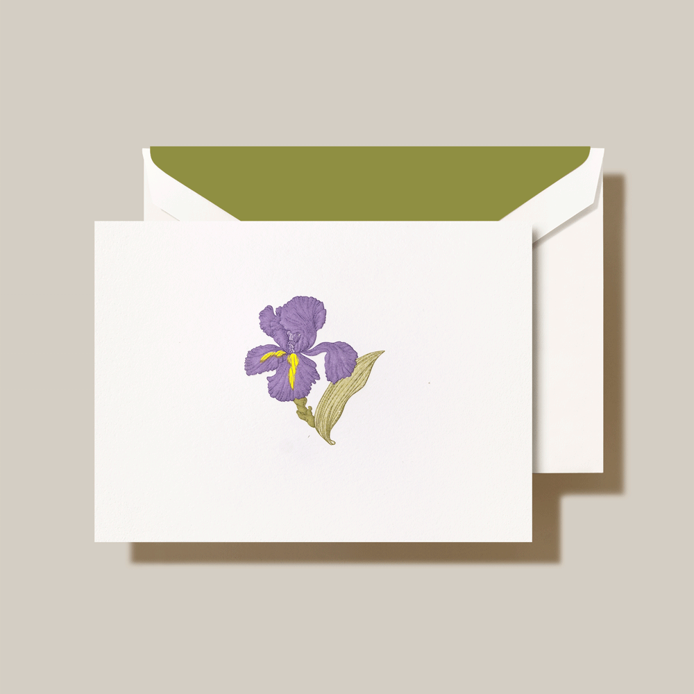 Crane Iris Note Stationery
