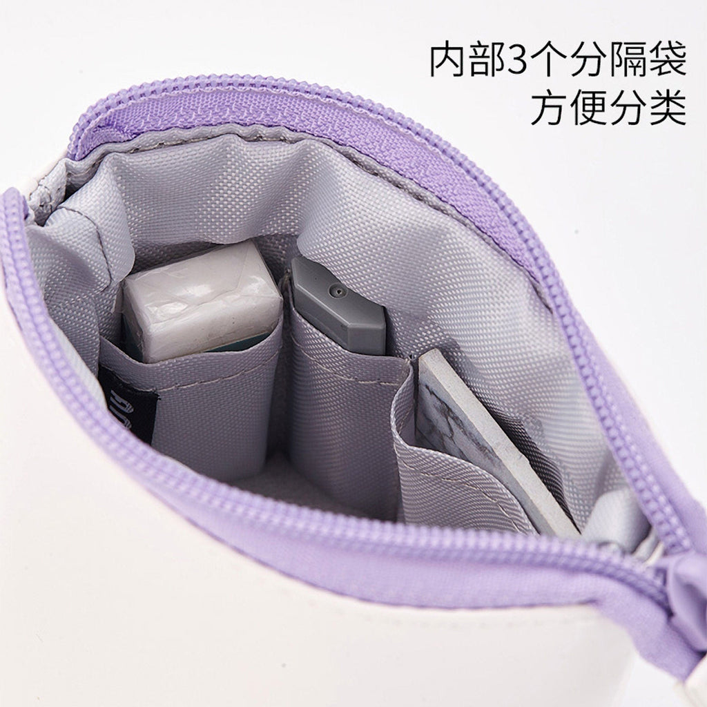 ANGOO BLUE Retractable Standing Pen Case Pencil Case Retractable Case Storage Case Durable en Case | 185mm X 125mm X 85mm X 65mm