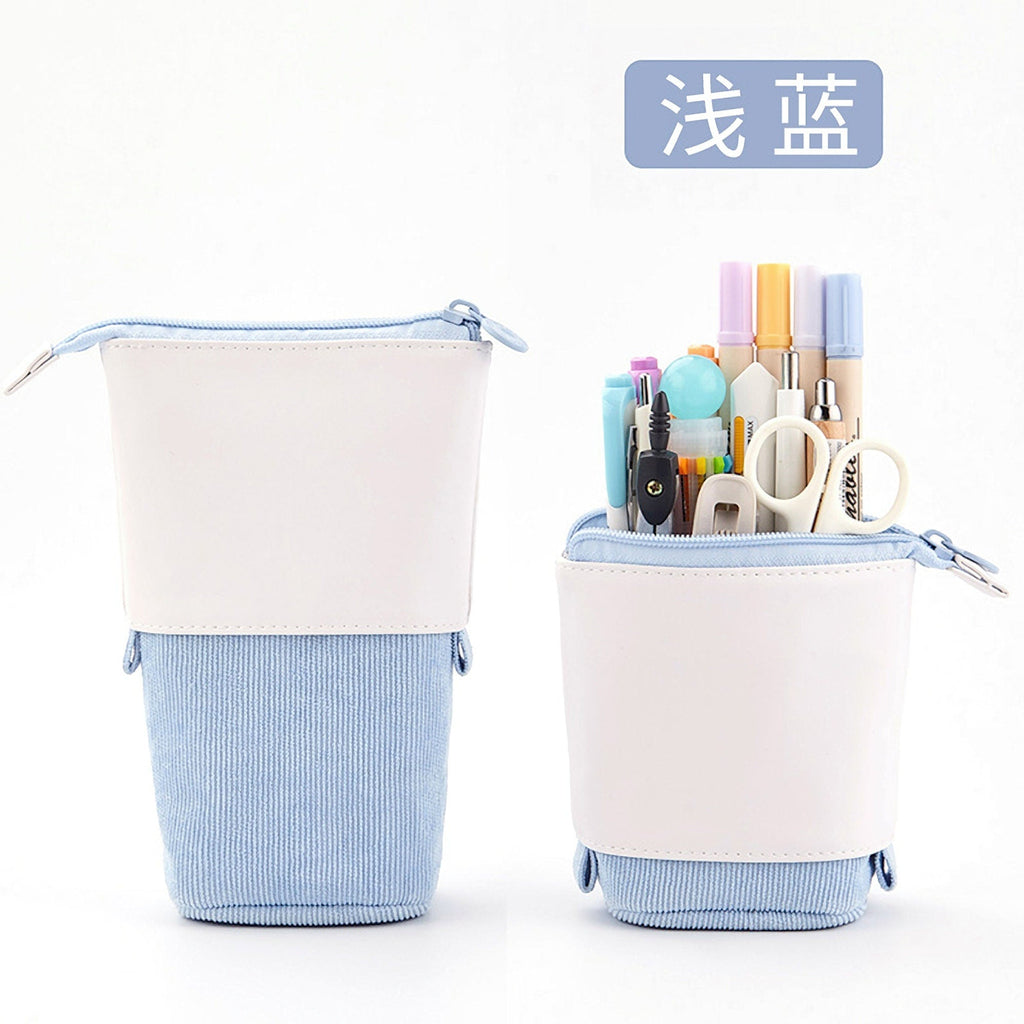 PINK Retractable Standing Pen Case Pencil Case Retractable Case Storage Case Durable en Case | 185mm X 125mm X 85mm X 65mm
