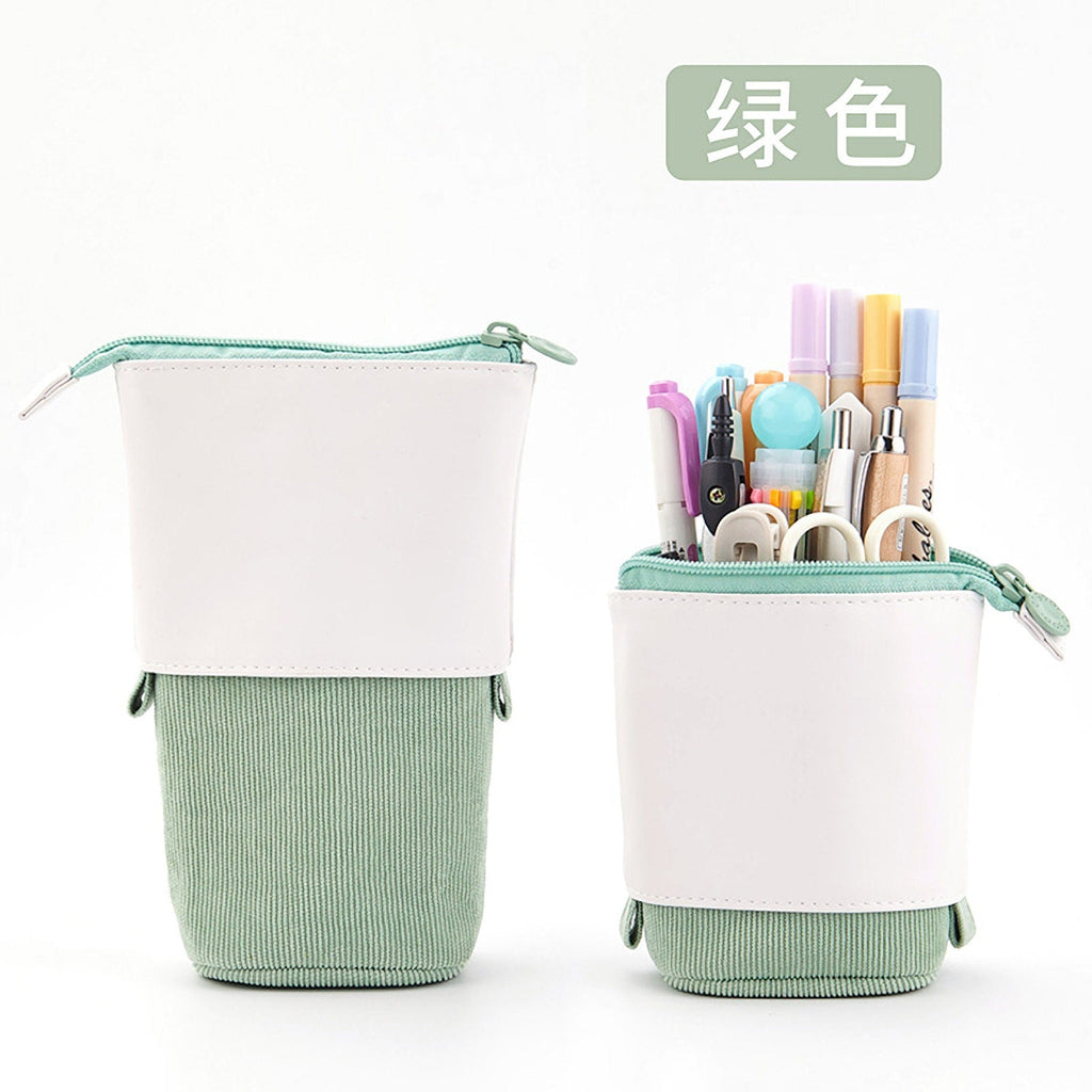 ANGOO BLUE Retractable Standing Pen Case Pencil Case Retractable Case Storage Case Durable en Case | 185mm X 125mm X 85mm X 65mm
