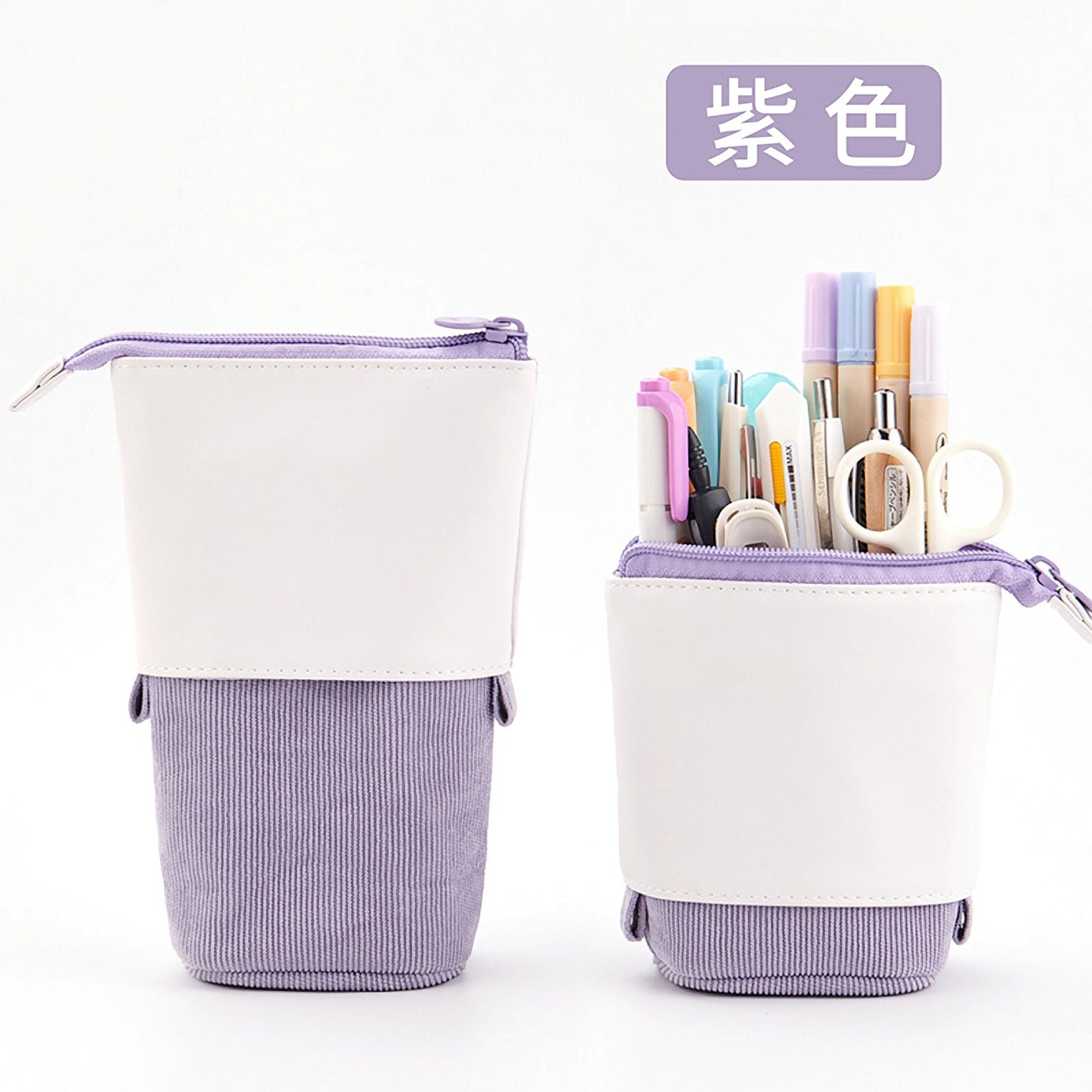 PINK Retractable Standing Pen Case Pencil Case Retractable Case Storage Case Durable en Case | 185mm X 125mm X 85mm X 65mm