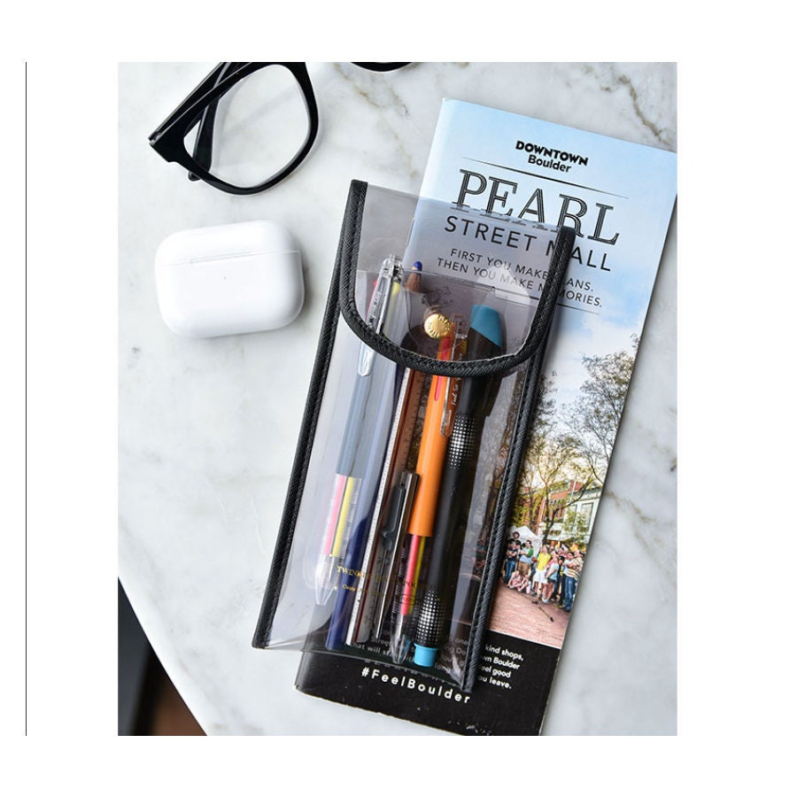 PLEPIC TWINKLE Clear AQUA Pen Case Pencil Case Storage Case Durable Pen Case Storage Case Clear Testing Case | 193 X 93mm