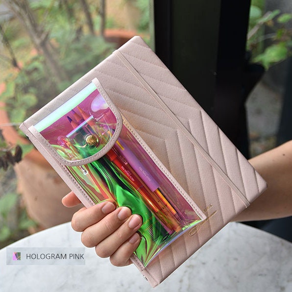 PLEPIC TWINKLE Clear AQUA Pen Case Pencil Case Storage Case Durable Pen Case Storage Case Clear Testing Case | 193 X 93mm